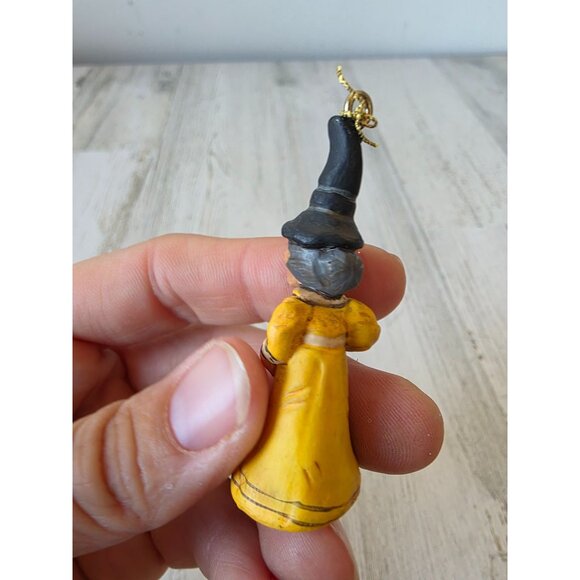 Dept 56 polliwoggs witch mini ornament Halloween shabby chic vintage tree - Picture 3 of 7
